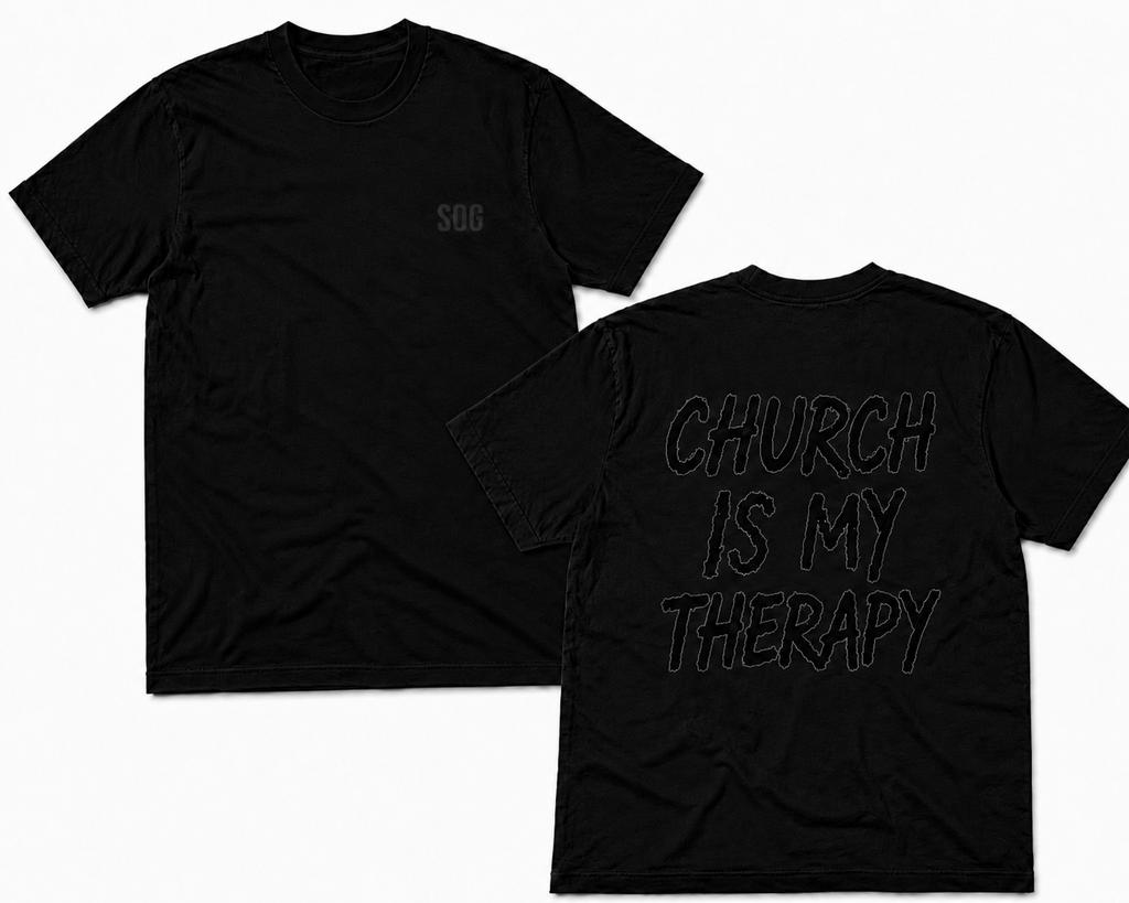 CHURCH IS MY THERAPY T-SHIRT